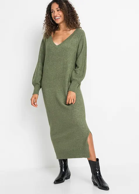 Oversized Strickkleid in Midilänge, bonprix