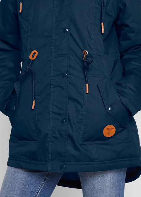 Parka rembourrée avec bordure sherpa, bonprix