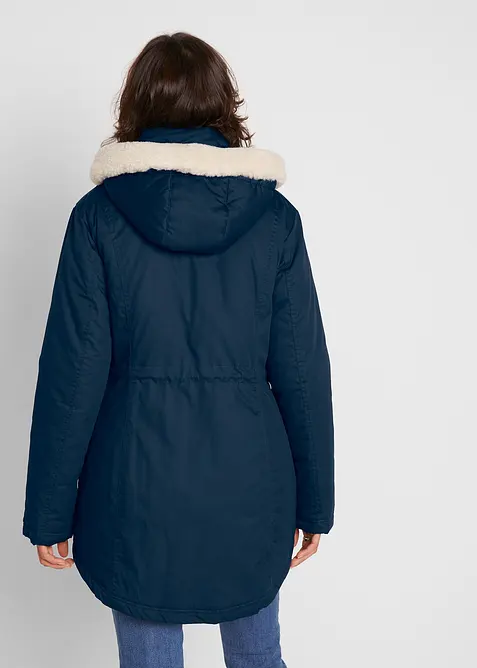 Parka rembourrée avec bordure sherpa, bonprix