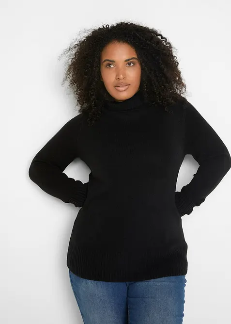 Pull col roulé basique, bonprix