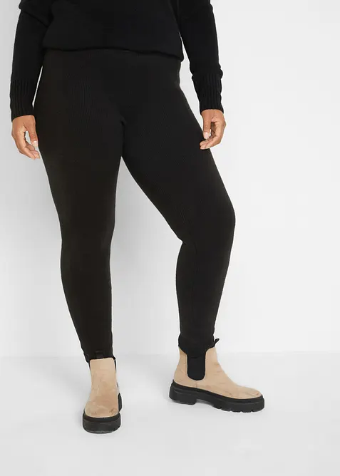 Thermo-Leggings mit Rippbund, bonprix