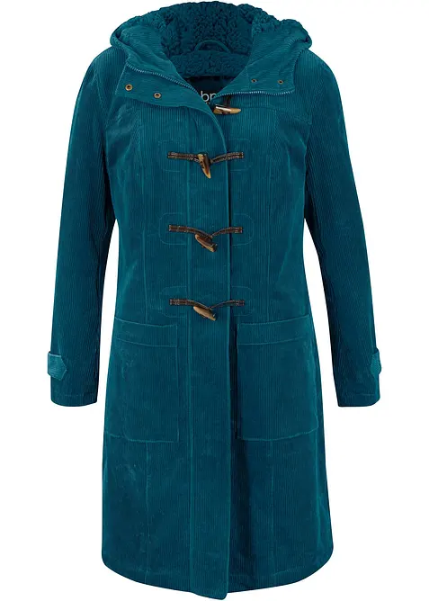 Duffle-coat en velours côtelé doublé, bonprix