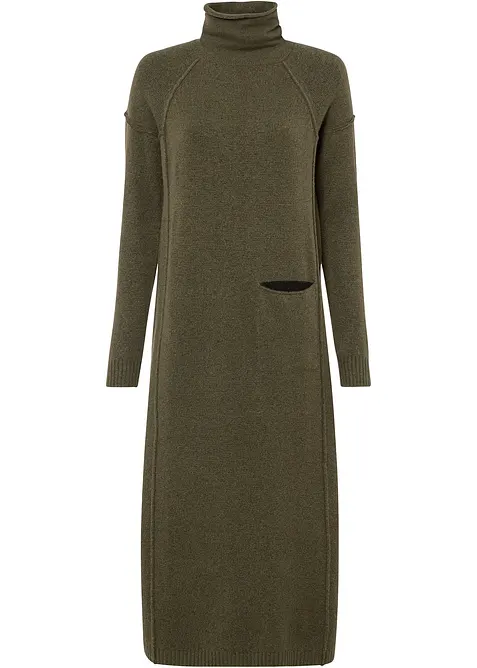 Robe en maille à col roulé, bonprix