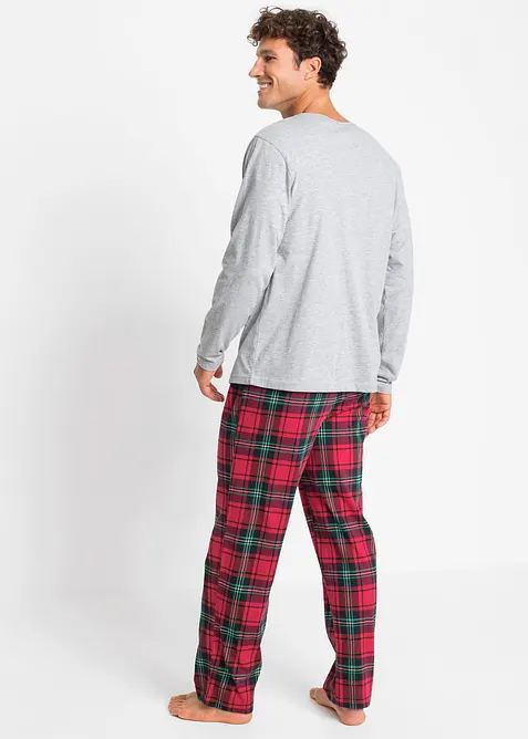 Pyjama mit Bio-Baumwolle und langen Ärmeln, bonprix