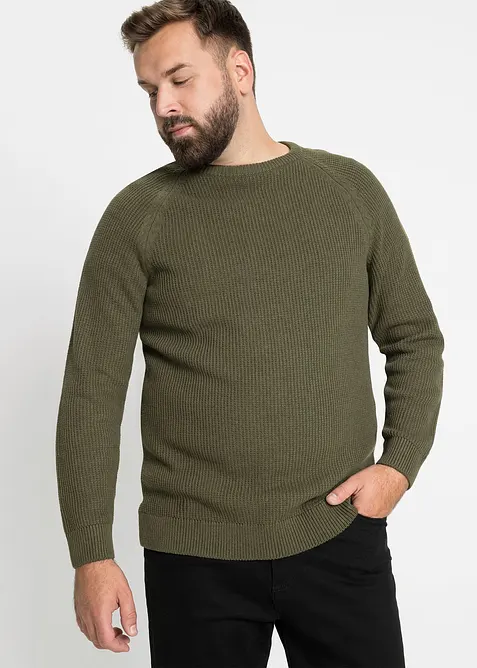Pull en grosse maille avec coton recyclé, bonprix