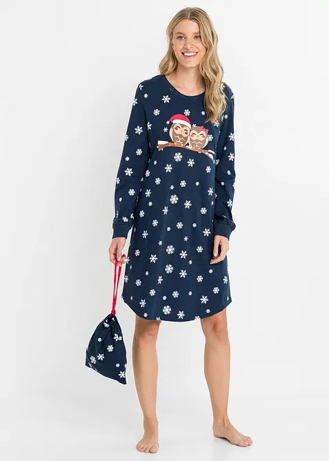 Nachthemd mit Geschenktasche aus reiner Bio-Baumwolle, bonprix