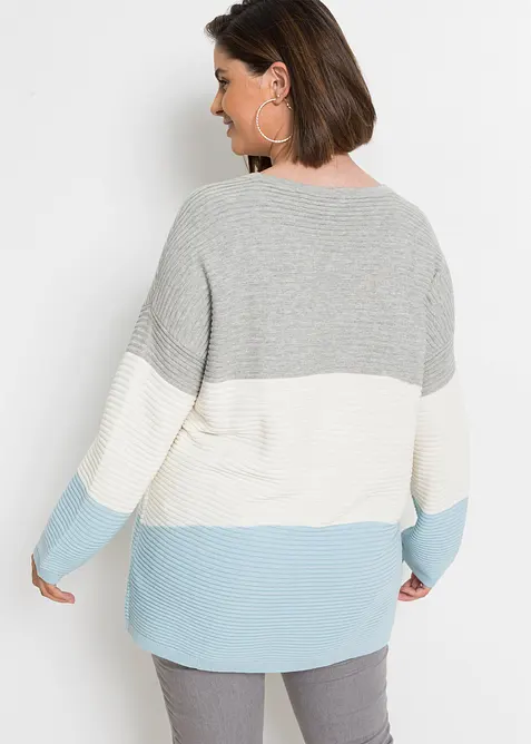 Longpullover mit Rippmuster, bonprix