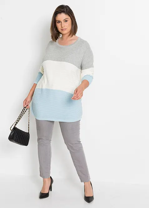 Longpullover mit Rippmuster, bonprix