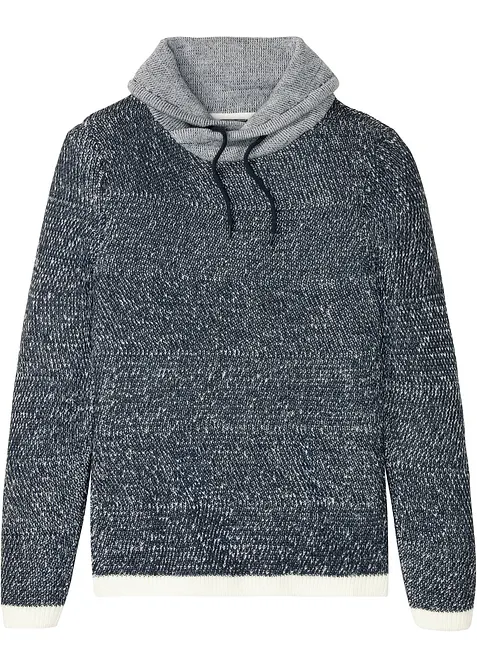 Pullover mit Schalkragen und Kontrastdetails, bonprix