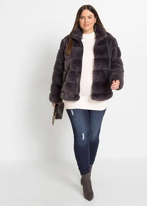 Veste zipp&eacute;e en peluche, bonprix