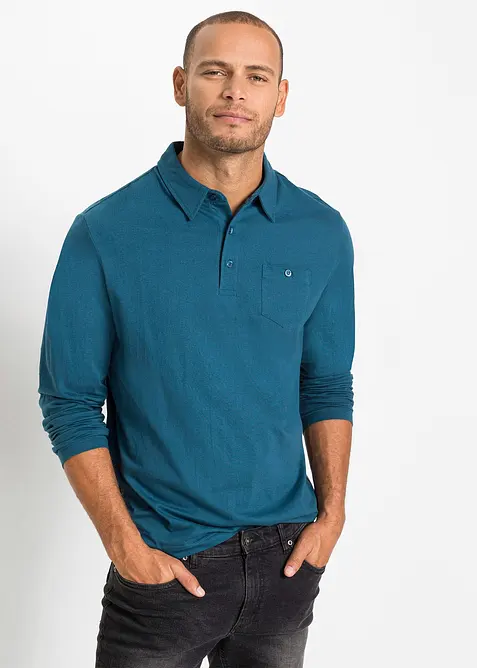 Lot de 2 polos à manches longues, bonprix