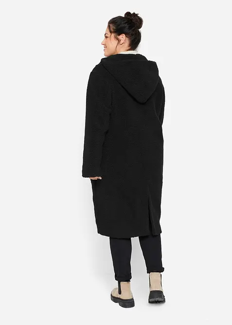 Teddymantel mit Kapuze und Taschen, bonprix