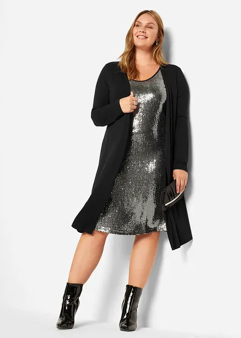 Robe en jersey viscose, avec gilet superposé, bonprix