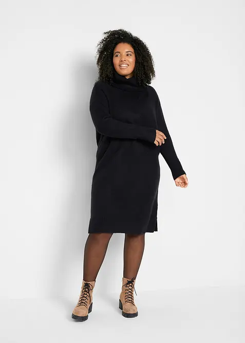 Robe pull oversize à col boule, bonprix
