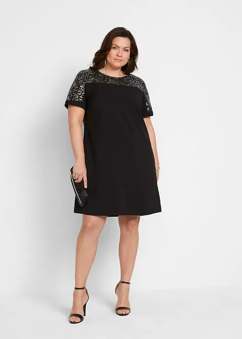 Kleid mit Pailetten-Einsatz, bonprix