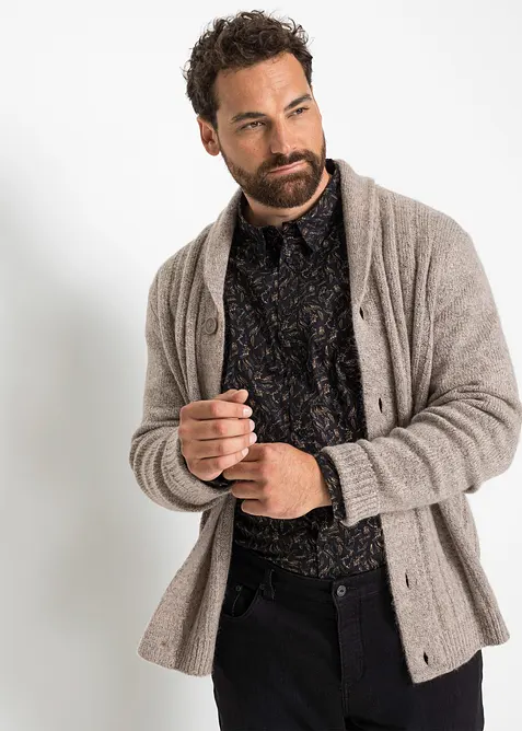 Gilet en maille à motif côtelé, bonprix