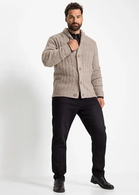 Gilet en maille à motif côtelé, bonprix