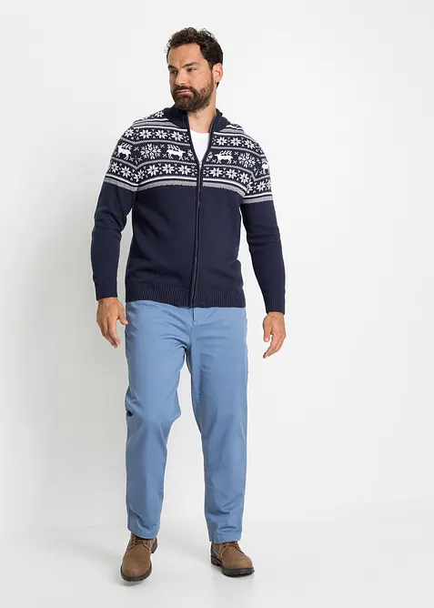 Gilet norvégien en maille douce 100% coton, bonprix