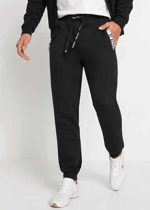 Pantalon de jogging avec détails sportifs, bonprix