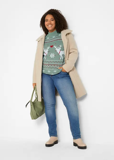 Pull norv&eacute;gien &agrave; col tortue, bonprix