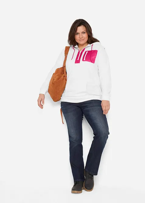 Jean bootcut taille mi-haute, extensible, bonprix