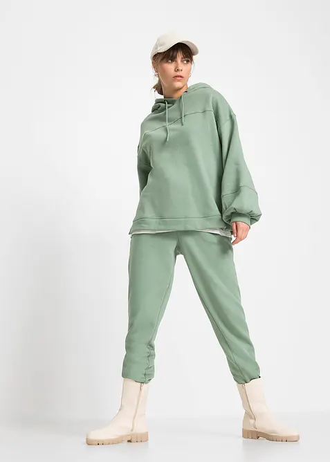 Sweat à capuche oversize en coton mélangé doux, bonprix