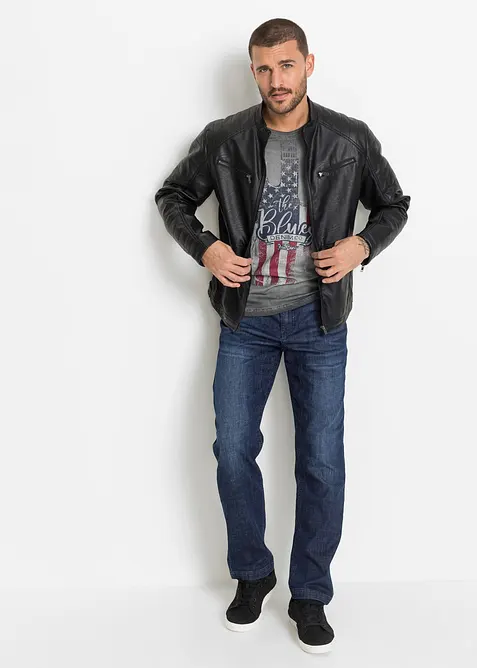 Jean stretch Classic Fit avec entrejambe renforcé, Tapered, bonprix