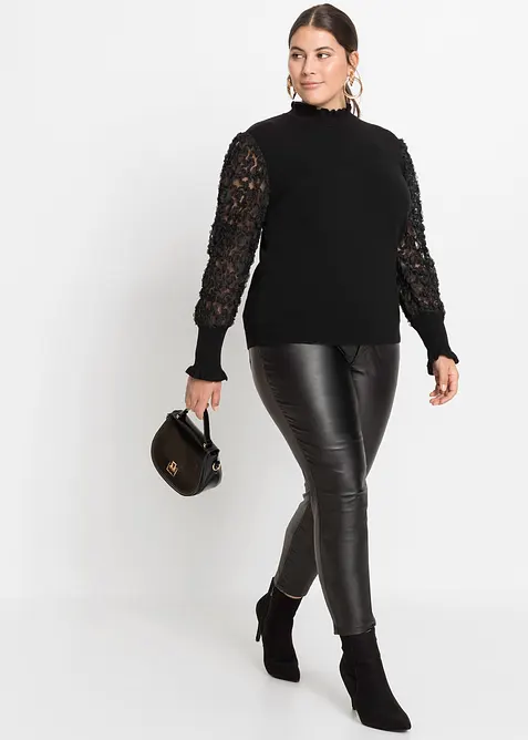 Rollkragenpullover aus weichem Viskose-Mix, bonprix