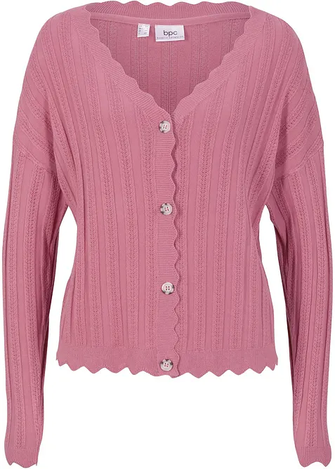 Kurze Ajour-Strickjacke, bonprix