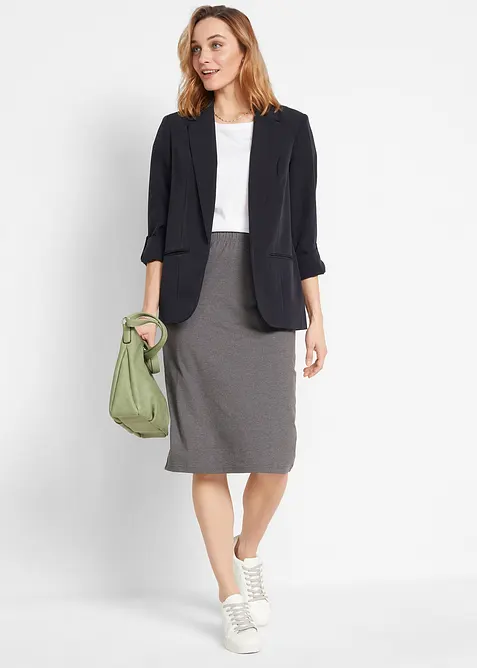 Knielanger Stretch-Rock (2er Pack), bonprix