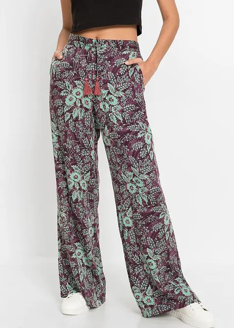 Pantalon palazzo en viscose fluide, bonprix