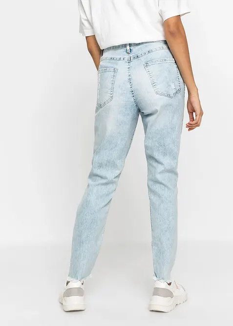 Mom-Jeans High Waist mit Destroy-Effekten, bonprix