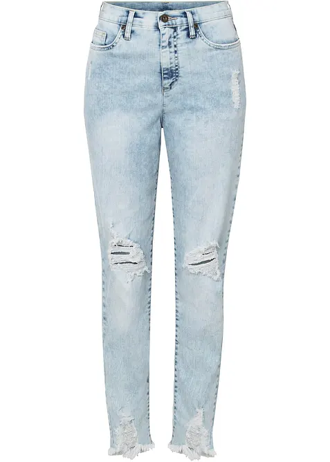 Mom-Jeans High Waist mit Destroy-Effekten, bonprix