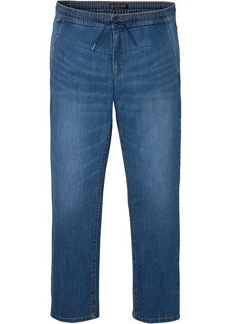 Leichte Regular Fit Stretch-Schlupfjeans mit Komfortbund, Straight, bonprix