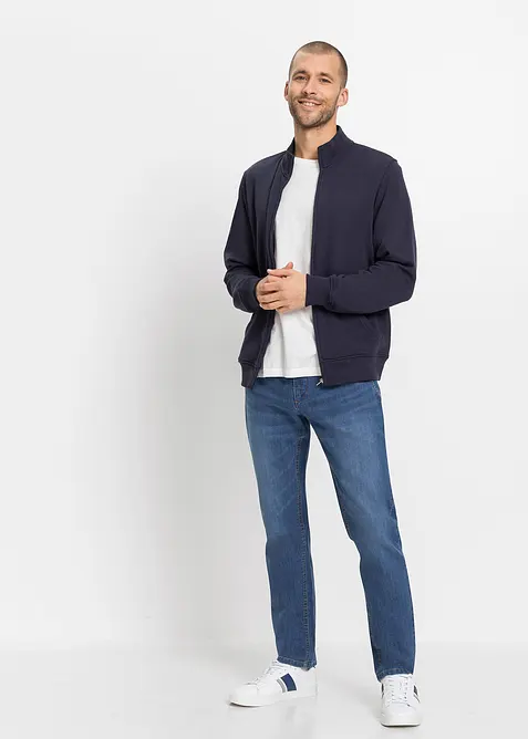 Leichte Regular Fit Stretch-Schlupfjeans mit Komfortbund, Straight, bonprix