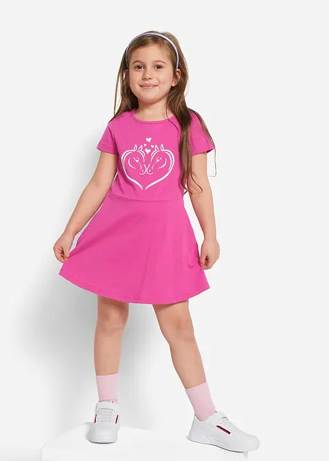 Lot de 2 robes en jersey 100% coton, bonprix