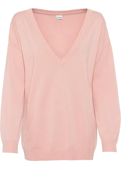 Pull oversize en viscose m&eacute;lang&eacute;e, bonprix