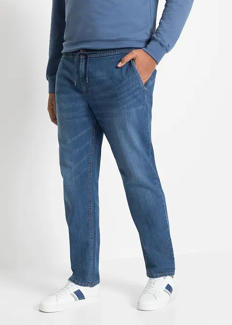 Leichte Regular Fit Stretch-Schlupfjeans mit Komfortbund, Straight, bonprix
