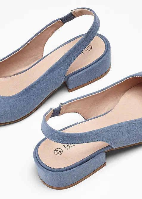 Slingpumps mit flachem Absatz, bonprix