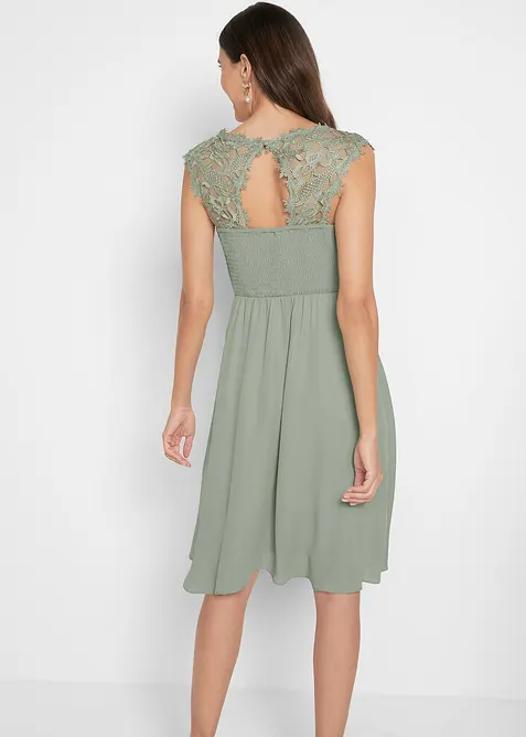 Minikleid mit Spitze, bonprix