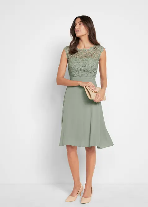 Minikleid mit Spitze, bonprix