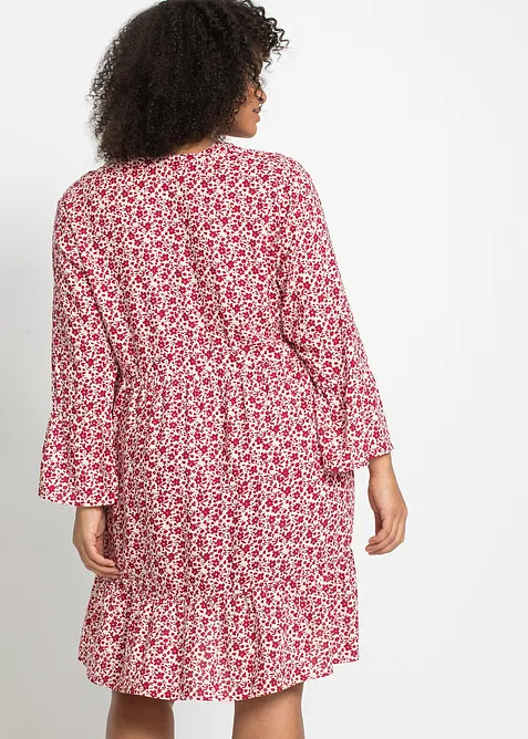 Robe courte &agrave; volants en viscose, bonprix