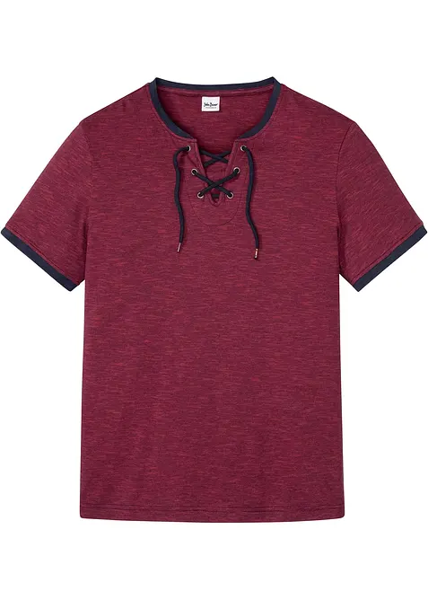 T-shirt en coton avec laçage, bonprix