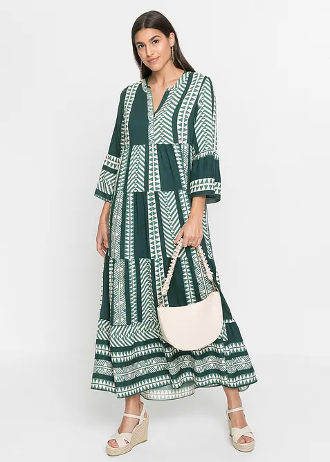 Maxikleid aus flie&szlig;ender Viskose, bonprix