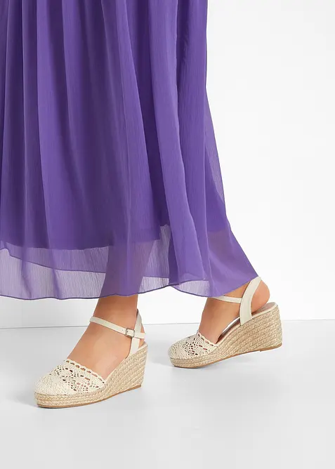 Keilpumps in H&auml;kel-Optik, bonprix