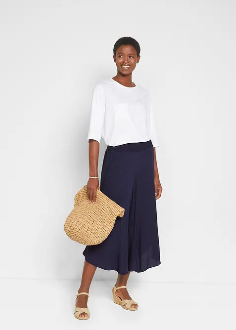 Wadenlange Culotte aus nachhaltiger Viskose, bonprix