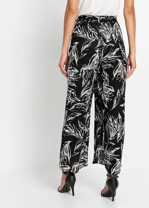 Pantalon en viscose texturée, bonprix