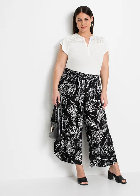 Hose aus strukturierter Viskose, bonprix