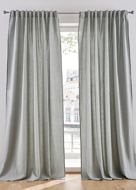 Rideau en lin et coton (1 pce), bonprix