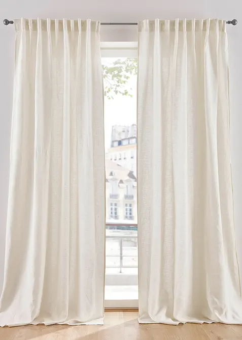 Rideau en lin et coton (1 pce), bonprix